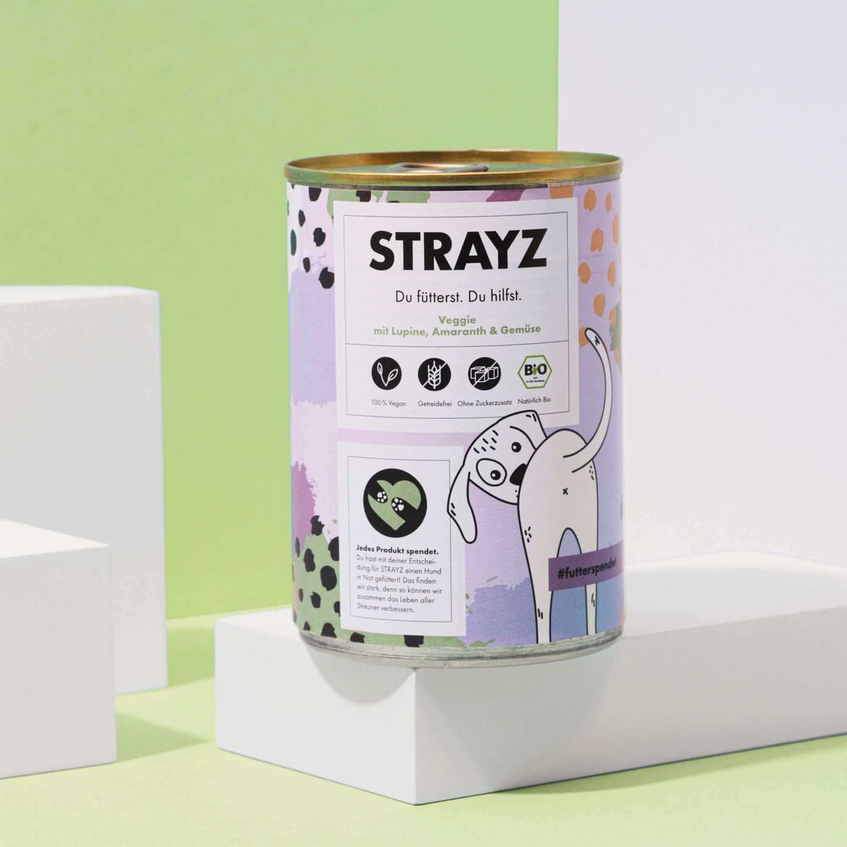 Veganes Bio Hundefutter ohne Zucker und Getreide von STRAYZ